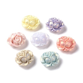 Opaque Acrylic Beads, Glitter Bead, 3D Rose Flower