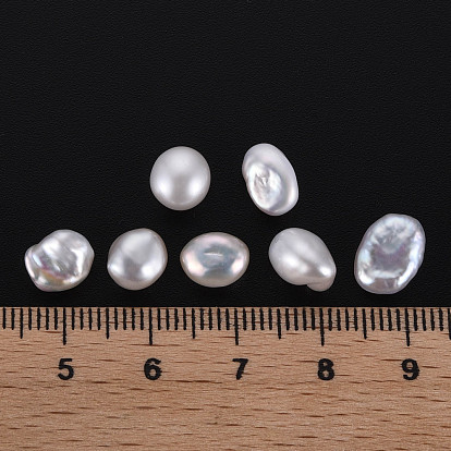 Perlas de perlas naturales keshi, perla cultivada de agua dulce, sin agujero / sin perforar, arroz