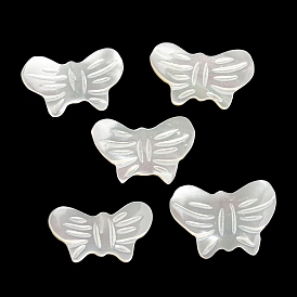 Natural White Shell Charms, Butterfly Charms
