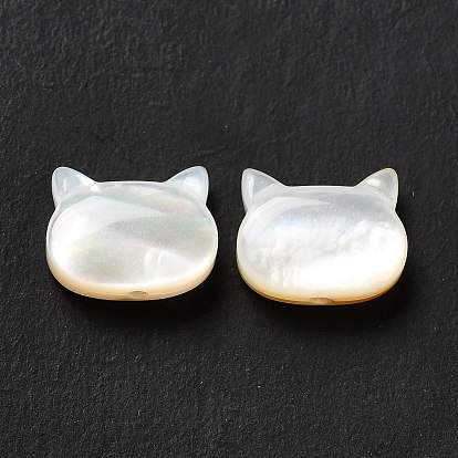 Perles naturelles de coquillages blancs, cat