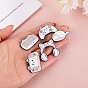 5Pcs 5 Styles Game Handle & Mouse & Keyboard & Handset Enamel Pins, Gold Plated Alloy Badges for Backpack Clothes