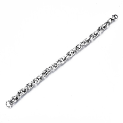 201 Stainless Steel Rope Chain Bracelet for Men Women