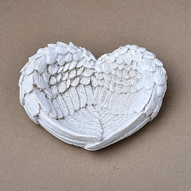 Bases d'affichage de mini boule de cristal en résine, aile d'ange en forme de cœur, présentoir à sphère de cristal