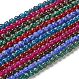 Baking Painted Glass Bead Strands, Round