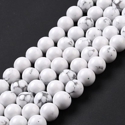 Synthetic Howlite Beads Strands, Round