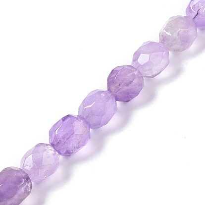 Ametrine naturelles brins de perles, facette, ovale