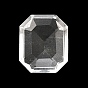 Señaló hacia cabujones de diamantes de imitación de cristal, Rectángulo, facetados