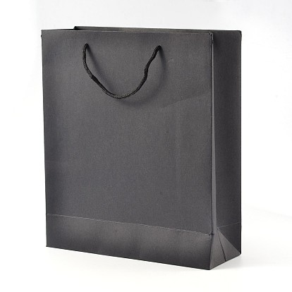 Sacs en papier kraft rectangle, sacs-cadeaux, sacs à provisions, avec poignées en corde de nylon