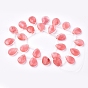 Perles pastèque en pierre brins, perles percées, facette, larme