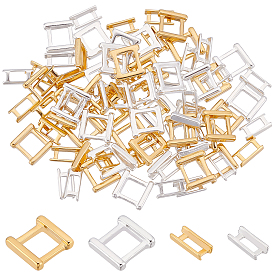 SUPERFINDINGS 80Pcs 4 Styles Eco-Friendly Brass Watch Band Clasps, Long-Lasting Plated, Lead Free & Cadmium Free