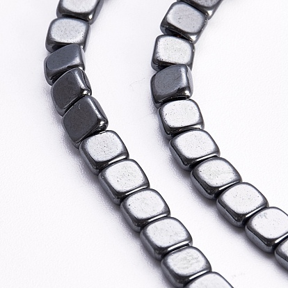 Non-magnetic Synthetic Hematite Beads Strands, Square