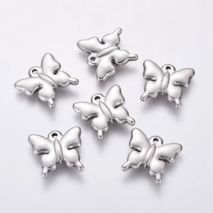 201 Stainless Steel Pendants, Butterfly Charms