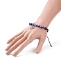 Alloy Hamsa Hand Charm Bracelet, Lampwork Evil Eye Braided Adjustable Bracelet for Women
