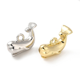 Rack Plating Alloy Charms, Cadmium Free & Lead Free, Whale Charm