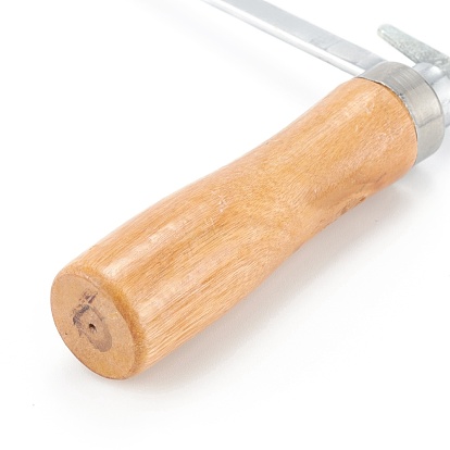 (venta de liquidación defectuosa: junta oxidada), sierra de acero inoxidable cortador de sierra, con mango de madera, para hacer cera de vela de jabón