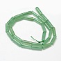Natural Aventurine Column Beads Strands, 13~14x4~5mm, Hole: 1mm, about 29pcs/strand, 15.7 inch