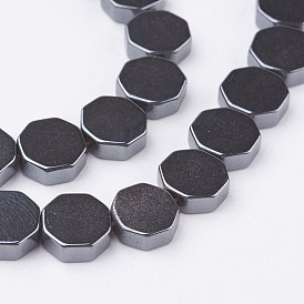 Non-magnetic Synthetic Hematite Beads Strands, Octagon