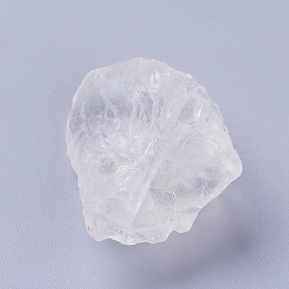 Perles de cristal de quartz naturel, perles de cristal de roche, nuggets, pas de trous / non percés