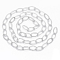 Revestimiento iónico (ip) 304 cadenas portacables de acero inoxidable, textura, soldada, Plano Oval