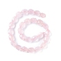 Natural Rose Quartz Beads Strands, Faceted, Oval