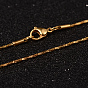304 из нержавеющей стали цепи ожерелья, с кольцом из нержавеющей стали 201, с карабин-лобстерами , 19.6 дюйм (50 см), 1.3 мм