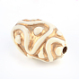 Oval Plating Acrylic Beads, Golden Metal Enlaced, 33.5x20.5x20.5mm, Hole: 3.5mm, about 73pcs/500g