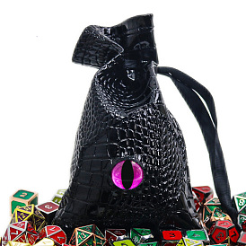 Bolsas de regalo con cordón de cuero de imitación de ojo de dragón, Bolsas para guardar dados con cordón., para el almacenamiento diario de suministros