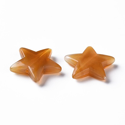 Two Tone Acrylic Beads, Imitation Gemstone, Star