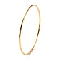 Ion Plating(IP) 304 Stainless Steel Simple Plain Bangle for Women