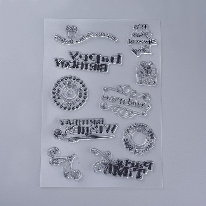 Tampons en silicone, pour scrapbooking diy, album photo décoratif, fabrication de cartes, feuilles de timbres, modèle mixte