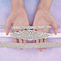 CRASPIRE 3Pcs 3 Style Crystal Rhinestone Wedding Bridal Belt, for Dress Costume Accessories