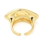 Rack Plating Brass Twist Horse Eye Open Cuff Ring for Women, Lead Free & Cadmium Free