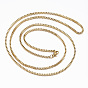 304 Stainless Steel Box Chain Necklaces, with Lobster Claw Clasp