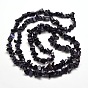 Synthetic Blue Goldstone Chip Bead Strands, 5~8x5~8mm, Hole: 1mm, about 31.5 inch