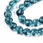 Brins de perles synthétiques de cyanite / cyanite / disthène, teint, facette, plat rond