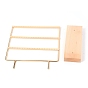 Three Layer Iron Earring Display, Jewelry Display Rack, with Wood Findings Foundation