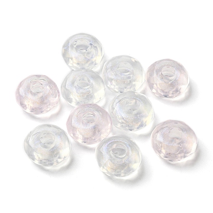 Perles acryliques transparentes, Perles avec un grand trou   , sirène, plat