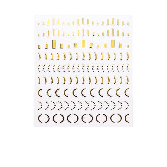 Stickers 3 d nail art stickers, estampage d'or, auto-adhésif, autocollant, pour les décorations d'ongles