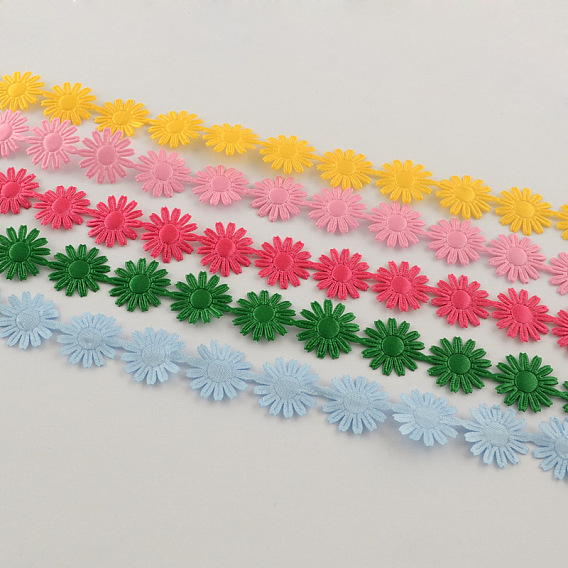 Rubans fleur de polyester, pour l'emballage cadeau, 5/8 pouce (17 mm), environ 20 yards / rouleau (18.288 m / rouleau), rouleau: environ mm 90x17