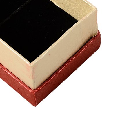 Прямоугольник форме картонные ожерелье коробки для подарков упаковки, с дизайном цветок лотоса, 224x49x36 мм