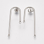 304 Stainless Steel Stud Earring Findings, with Ear Nuts/Earring Backs