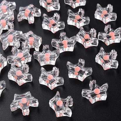 Transparent Acrylic Beads, Bead in Bead, Crown