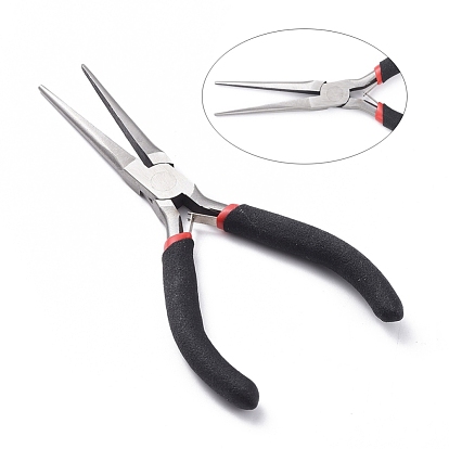 Carbon Steel Jewelry Pliers for Jewelry Making Supplies, Long Chain Nose Pliers, Needle Nose Pliers, Polishing