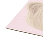 100Pcs Paper Hair Ties Display Cards, Bobby Pin Display Cards, Square with Girl Pattern