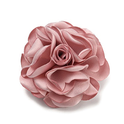 Fabric Rose Flower Brooch for Women, with Iron Pin & Alligator Clip