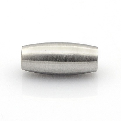 304 fermoirs magnétiques à surface mate en acier inoxydable avec extrémités collées, baril