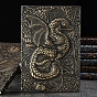 3d carnet en cuir pu gaufré, un journal à motif de dragon, pour fournitures de bureau scolaire