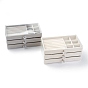 Rectangle Velvet & Wood Jewelry Boxes, 3 Layers with Plastic Cover, Portable Jewelry Storage Case, for Ring Earrings Necklace