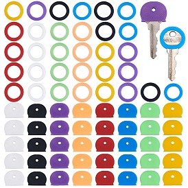 Capuchons de clé en plastique gorgecraft, identifiant clé couvre les balises, anneau et demi-rond