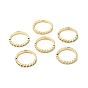 Cubic Zirconia Adjustable Rings, Rack Plating Brass Jewelry for Women, Real 18K Gold Plated, Cadmium Free & Lead Free